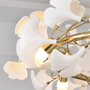 Vashayra Floral Capiz Shell Chandelier - Aura Lighting