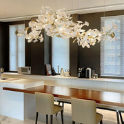 Vashayra Floral Capiz Shell Chandelier - Aura Lighting