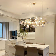 Vashayra Floral Capiz Shell Chandelier - Aura Lighting
