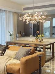 Vashayra Floral Capiz Shell Chandelier - Aura Lighting