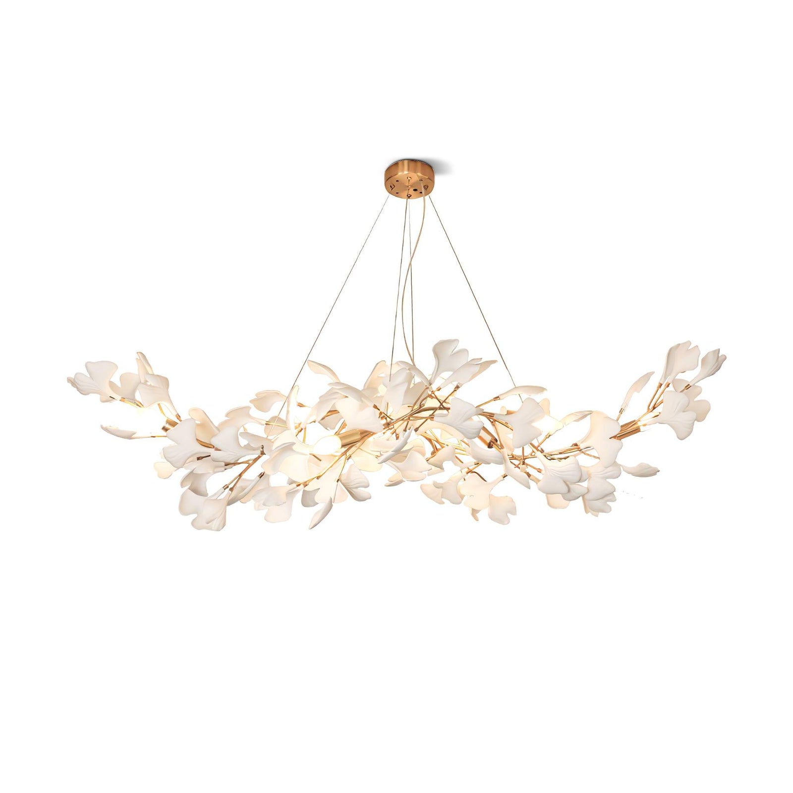 Vashayra Floral Capiz Shell Chandelier - Aura Lighting