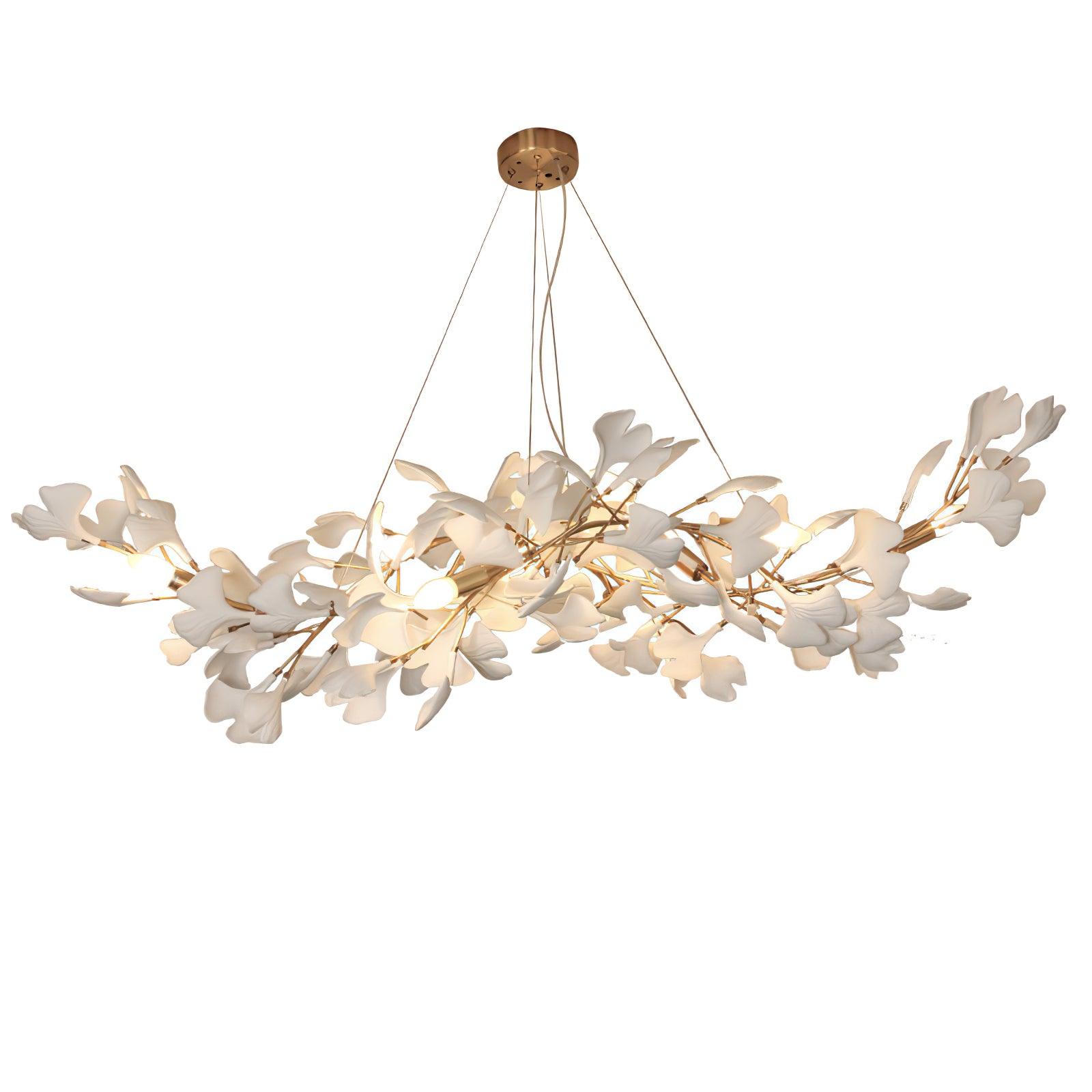 Vashayra Floral Capiz Shell Chandelier - Aura Lighting
