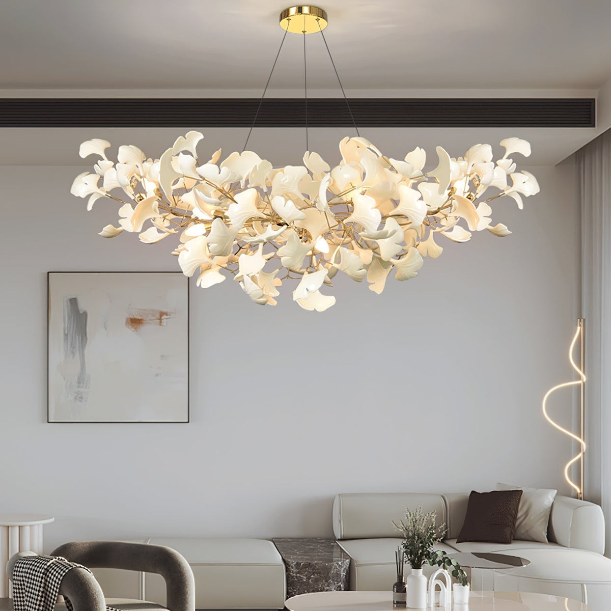 Olivia Lámpara de Araña de Cerámica con Forma de Arco en U — imagen 2 | Aura Lighting