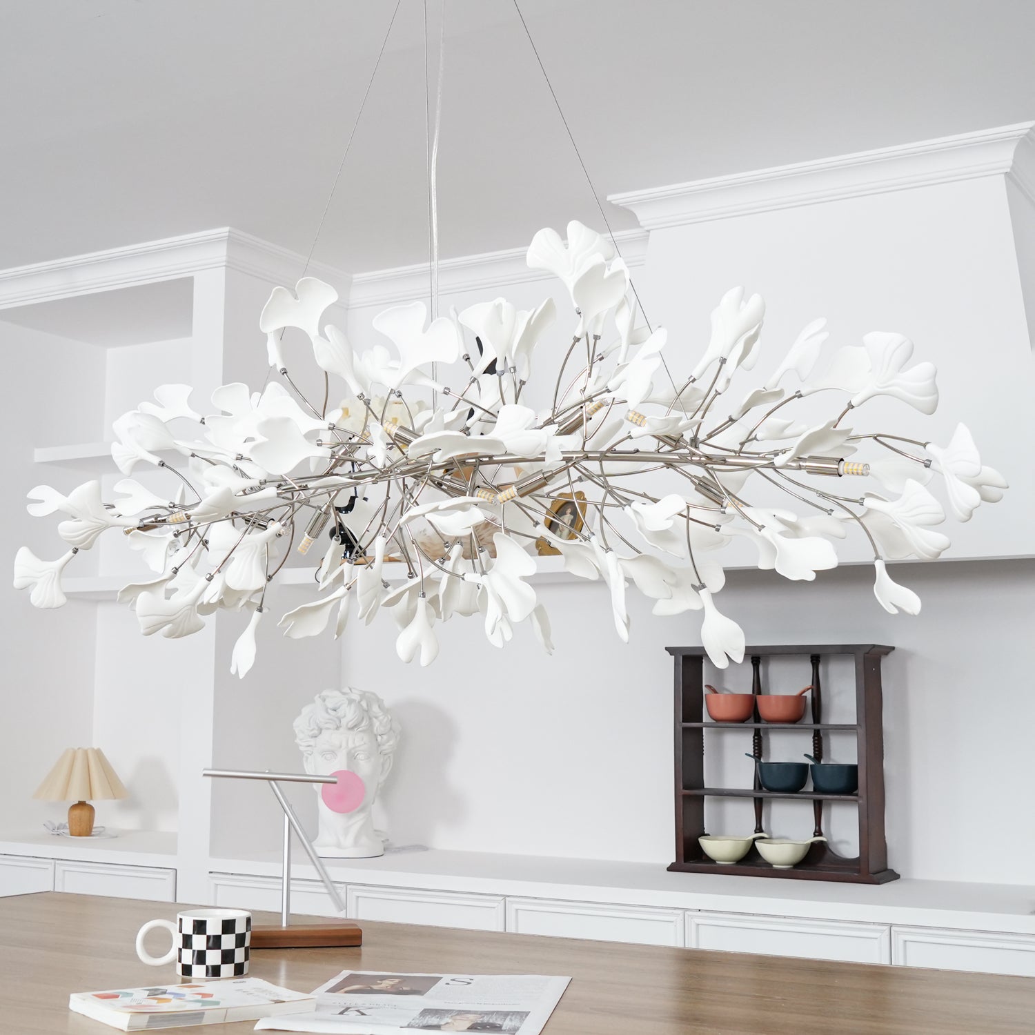 Olivia Lámpara de Araña Gingko Art Decó Inclinada Hacia Abajo — imagen 14 | Aura Lighting