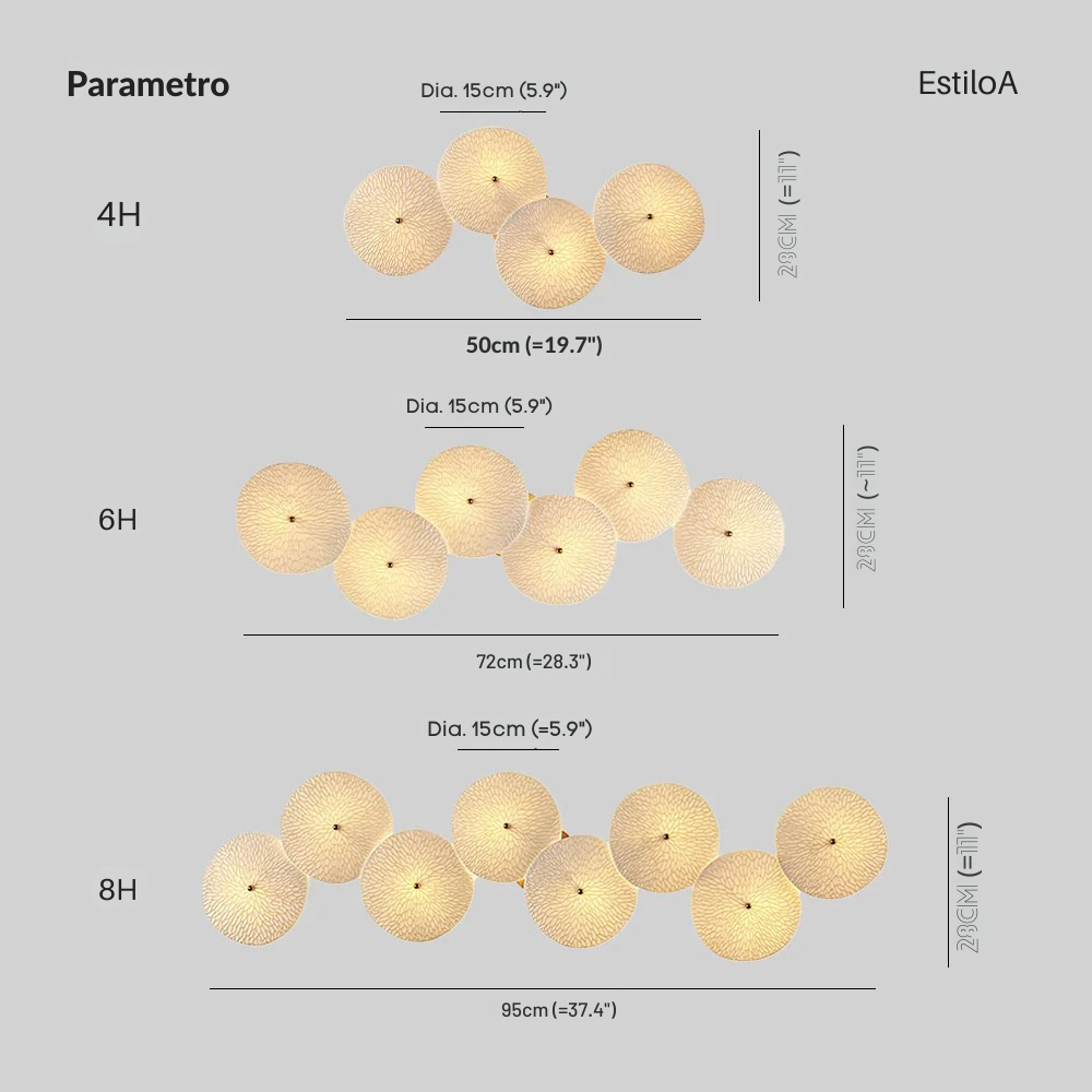 Olivia Lámpara de Pared con Pétalos de Loto — imagen 2 | Aura Lighting