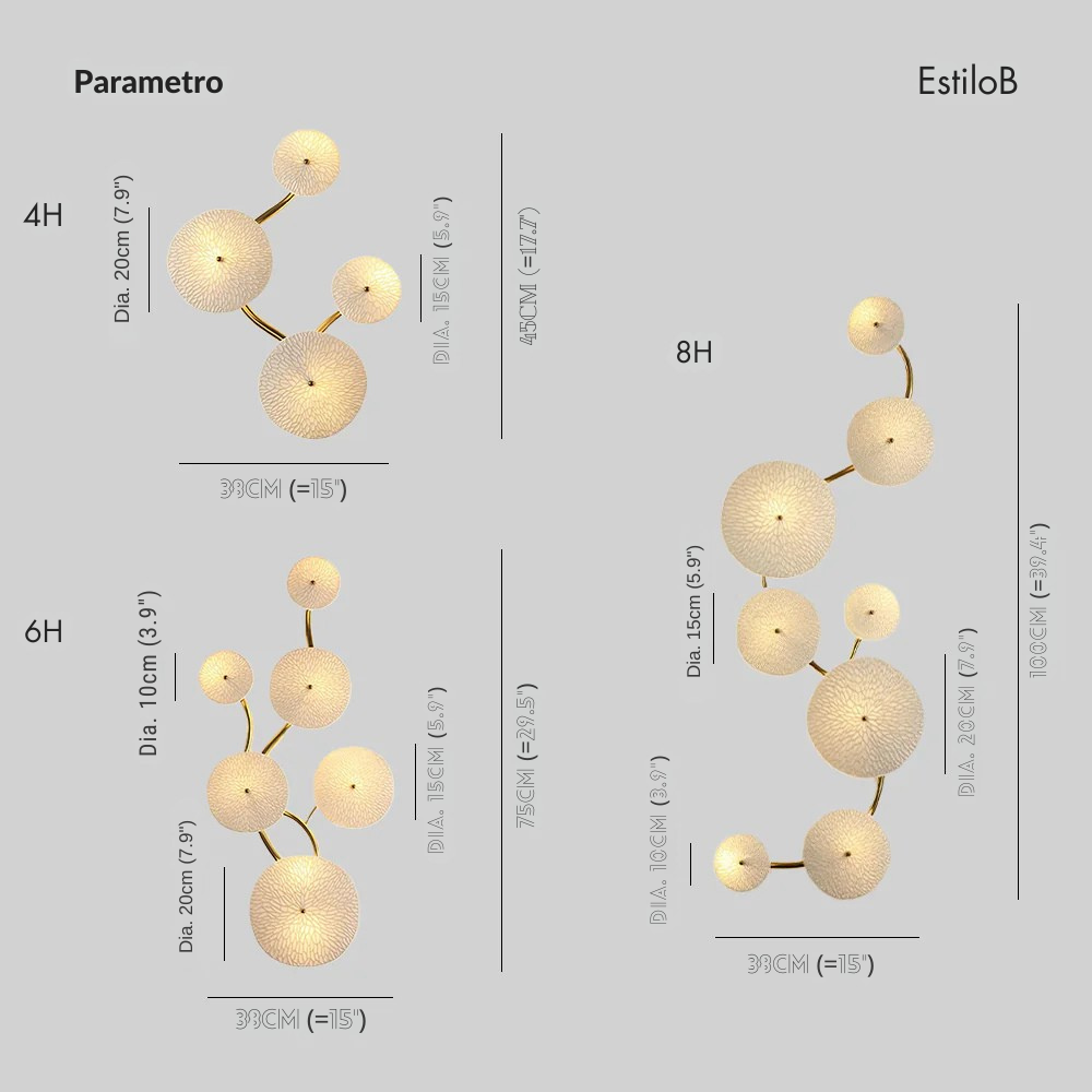 Olivia Lámpara de Pared con Pétalos de Loto — imagen 3 | Aura Lighting