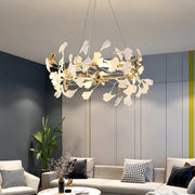 Olivia Moderna de Cerámica/Metal Lámpara de Araña con Forma de Pétalo — imagen 11 | Aura Lighting