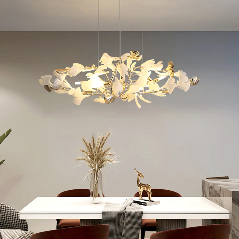 Olivia Moderna de Cerámica/Metal Lámpara de Araña con Forma de Pétalo — imagen 14 | Aura Lighting