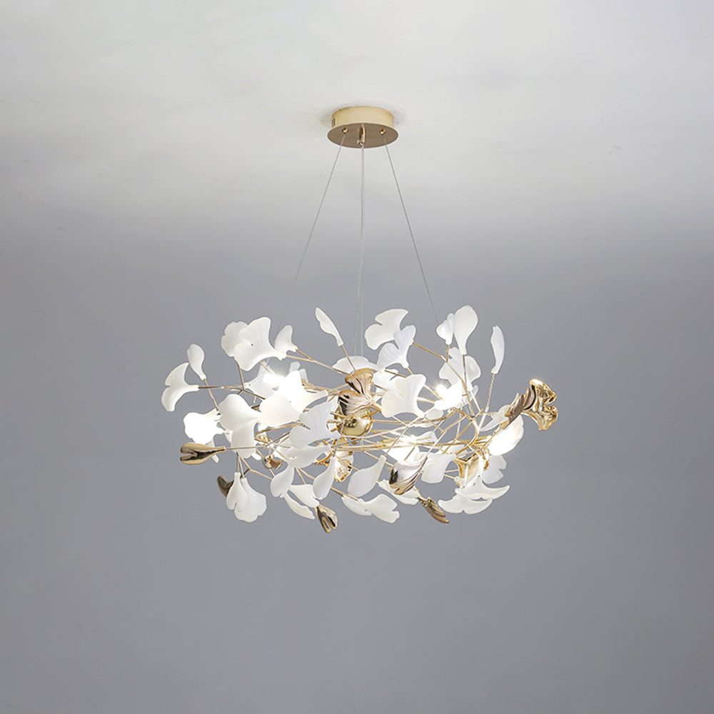 Olivia Moderna de Cerámica/Metal Lámpara de Araña con Forma de Pétalo — imagen 2 | Aura Lighting
