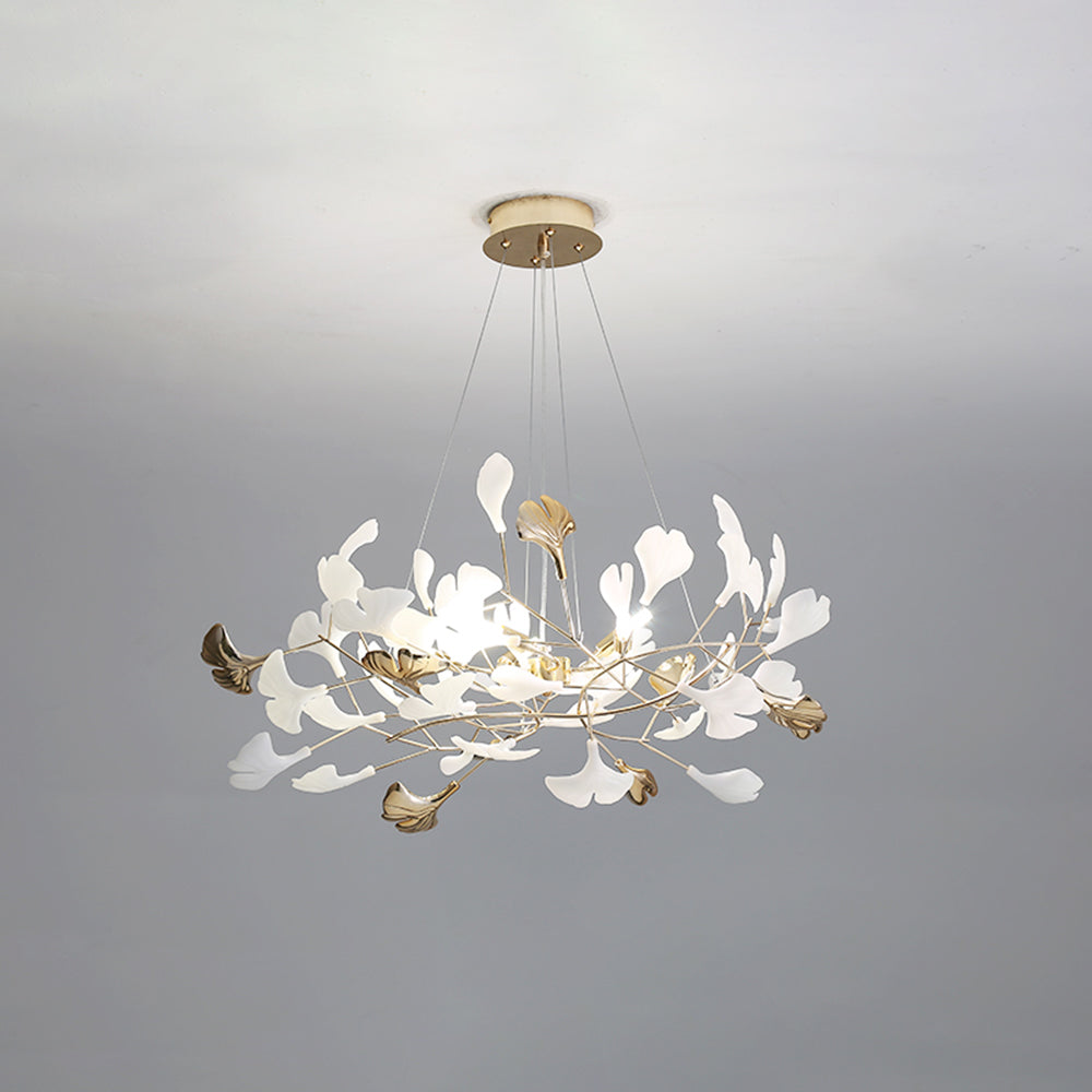 Olivia Moderna de Cerámica/Metal Lámpara de Araña con Forma de Pétalo — imagen 3 | Aura Lighting