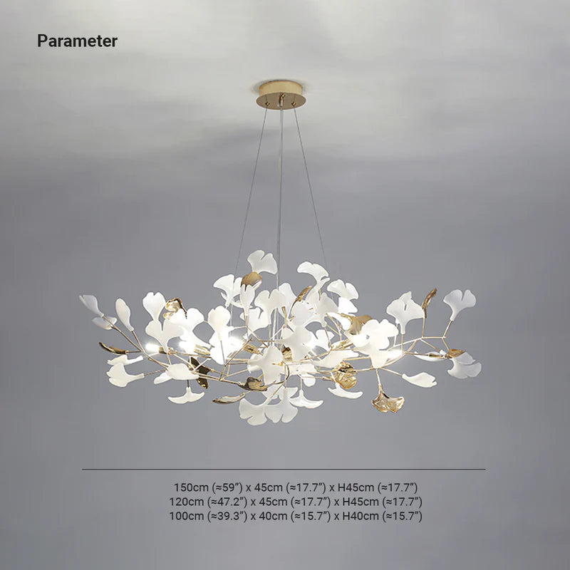Olivia Moderna de Cerámica/Metal Lámpara de Araña con Forma de Pétalo — imagen 4 | Aura Lighting