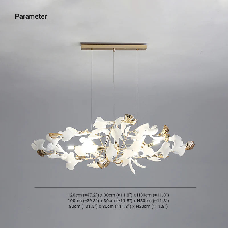 Olivia Moderna de Cerámica/Metal Lámpara de Araña con Forma de Pétalo — imagen 6 | Aura Lighting