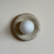 Orli Modern Minimalist Travertine Sconce Wall Lamp - Lamp Copper