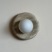 Orli Modern Minimalist Travertine Sconce Wall Lamp - Lamp Copper