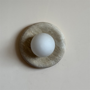 Orli Modern Minimalist Travertine Sconce Wall Lamp - Lamp Copper