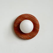 Orli Modern Minimalist Travertine Sconce Wall Lamp - Lamp Copper