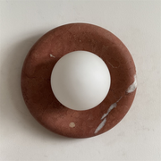 Orli Modern Minimalist Travertine Sconce Wall Lamp - Lamp Copper