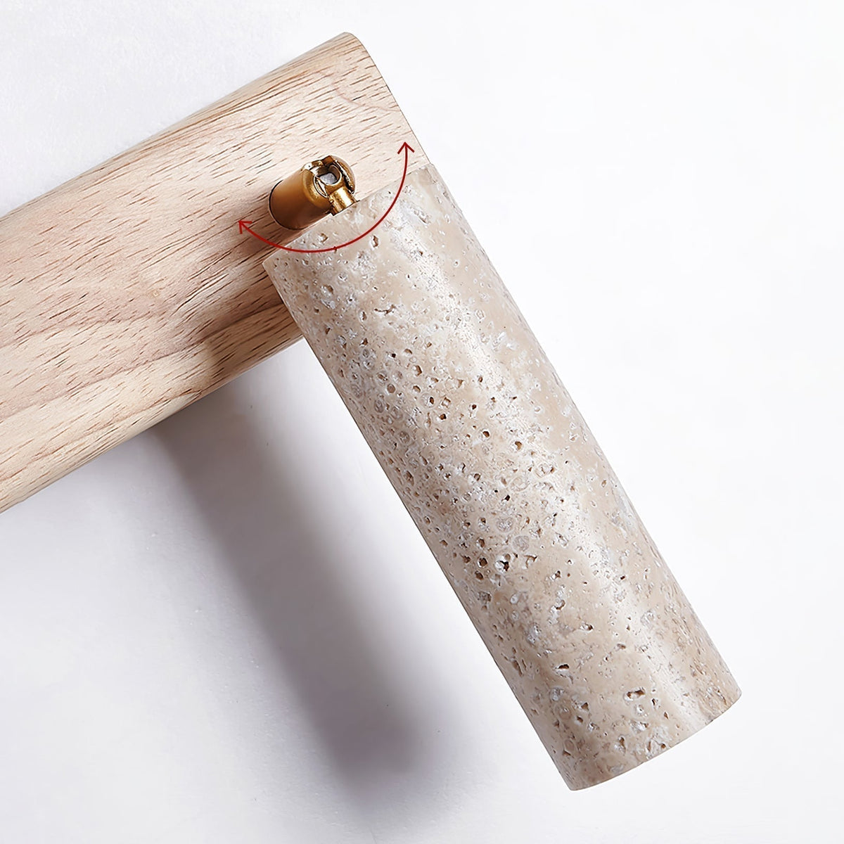 Ornoria Cylindrical Travertine Wall Light SpotLight - Aura Lighting