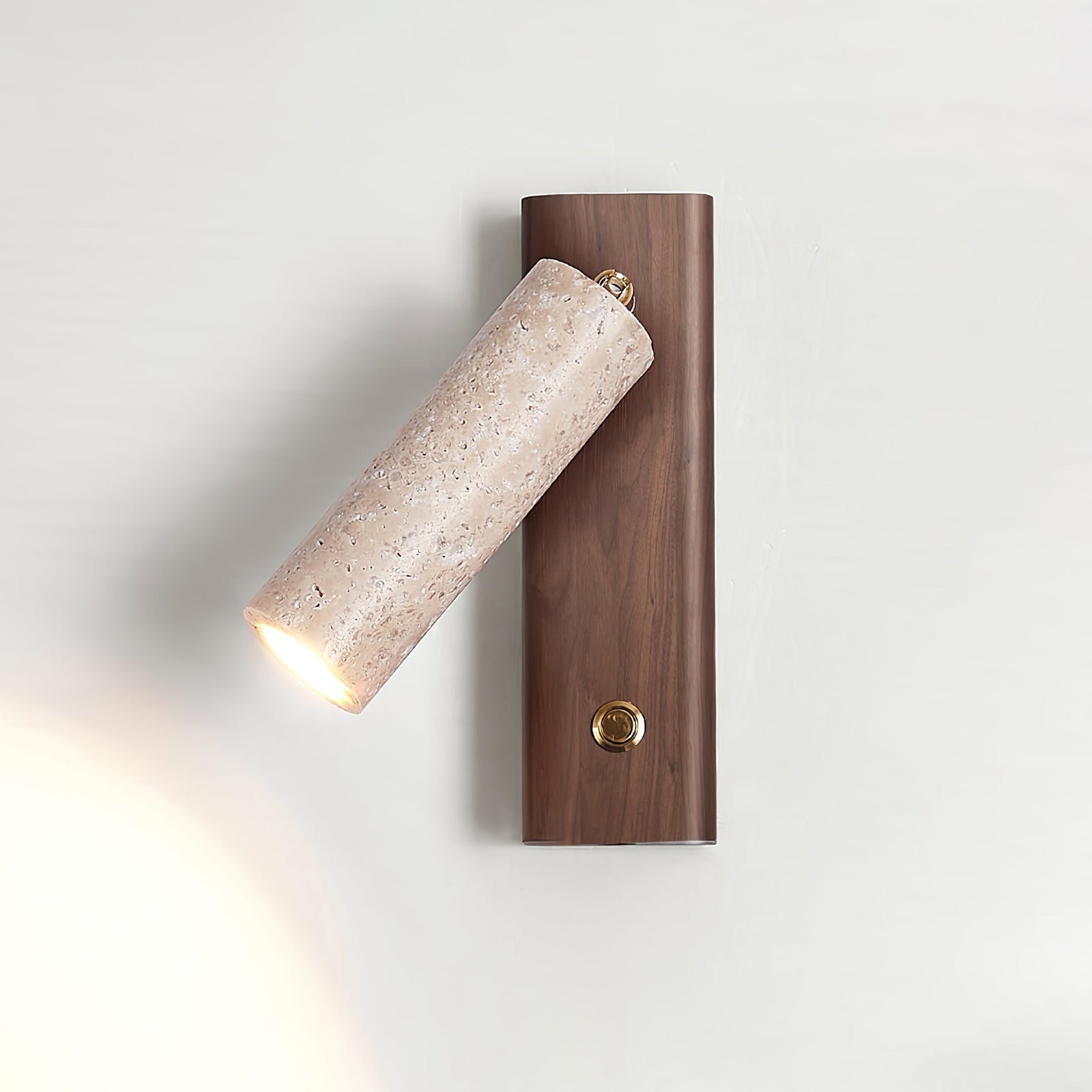 Ornoria Cylindrical Travertine Wall Light SpotLight - Aura Lighting