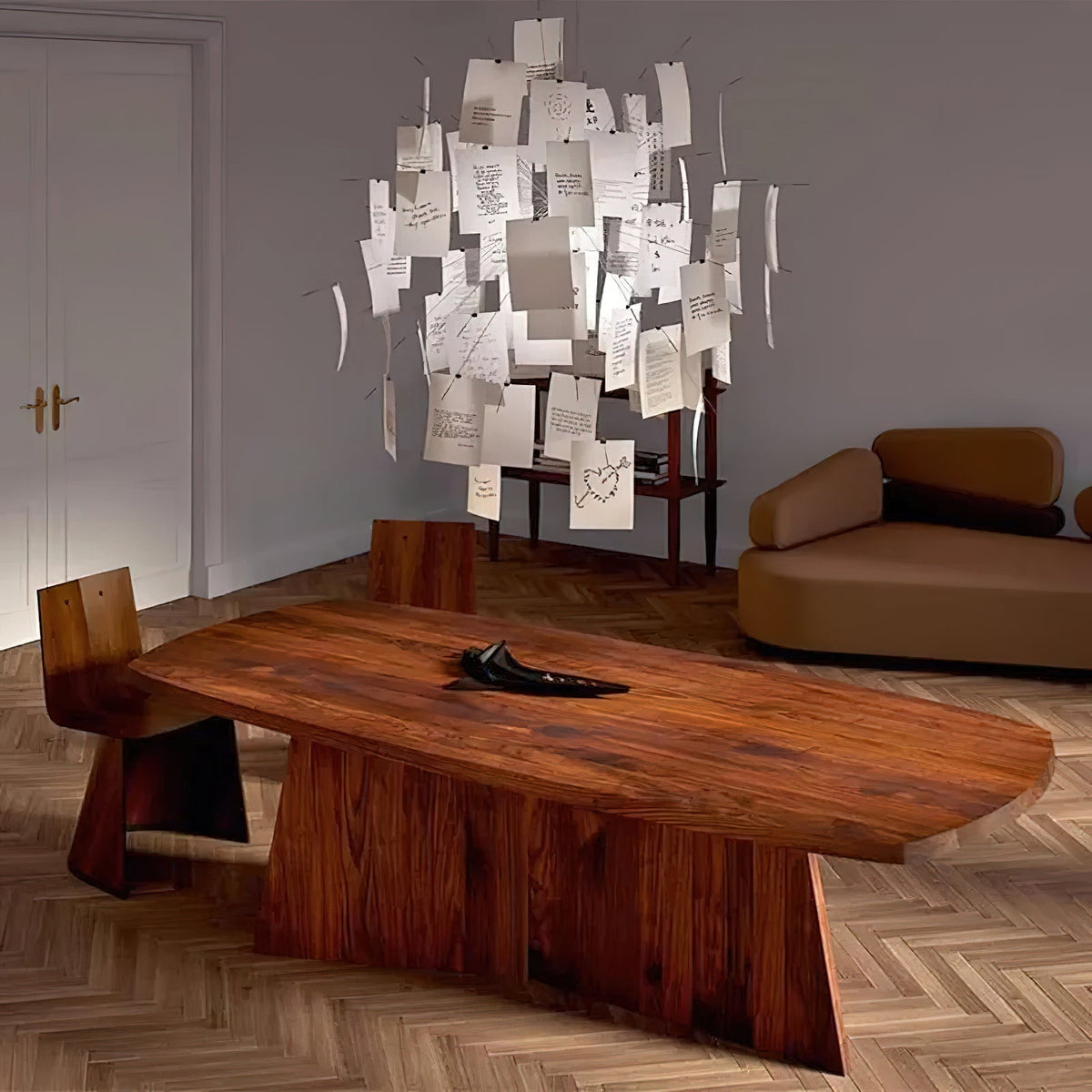 Ortheen Individual Creativity Paper Metal Chandelier - Lamp Copper