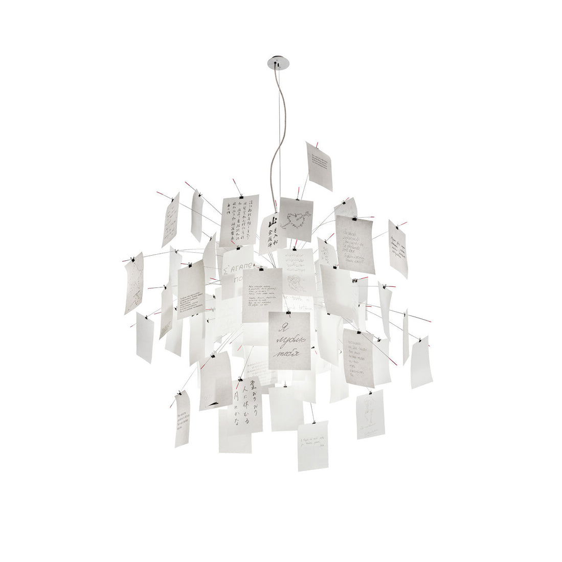 Ortheen Individual Creativity Paper Metal Chandelier - Lamp Copper