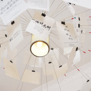 Ortheen Individual Creativity Paper Metal Chandelier - Lamp Copper