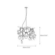 Ortheen Individual Creativity Paper Metal Chandelier - Lamp Copper
