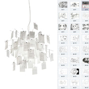 Ortheen Individual Creativity Paper Metal Chandelier - Lamp Copper