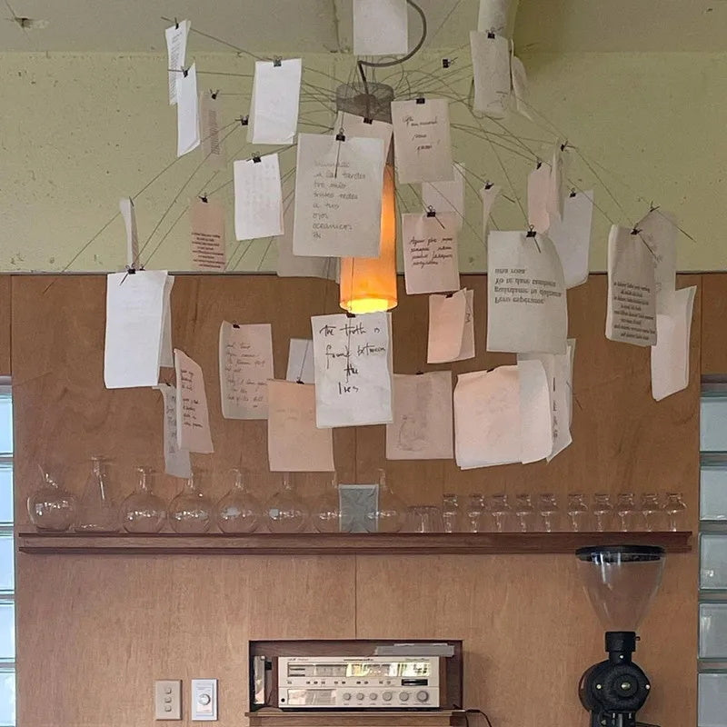 Ortheen Individual Creativity Paper Metal Chandelier - Lamp Copper