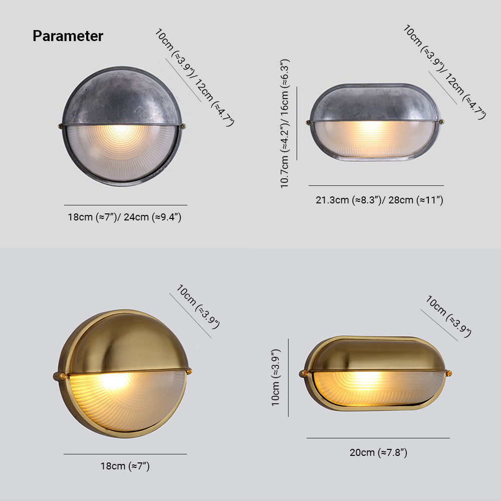 Ray Lámpara de Pared Exterior Impermeable Redonda/Elíptica — imagen 5 | Aura Lighting