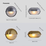 Ray Lámpara de Pared Exterior Impermeable Redonda/Elíptica — imagen 5 | Aura Lighting