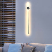Ray Minimalista Lineal Metal Aplique de Pared Interior Negro — imagen 11 | Aura Lighting