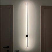 Ray Minimalista Lineal Metal Aplique de Pared Interior Negro — imagen 16 | Aura Lighting