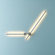 Ray Minimalista Lineal Metal Aplique de Pared Interior Negro — imagen 18 | Aura Lighting