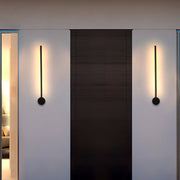 Ray Minimalista Lineal Metal Aplique de Pared Interior Negro — imagen 3 | Aura Lighting