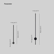 Ray Minimalista Lineal Metal Aplique de Pared Interior Negro — imagen 4 | Aura Lighting