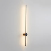 Ray Minimalista Lineal Metal Aplique de Pared Interior Negro — imagen 6 | Aura Lighting
