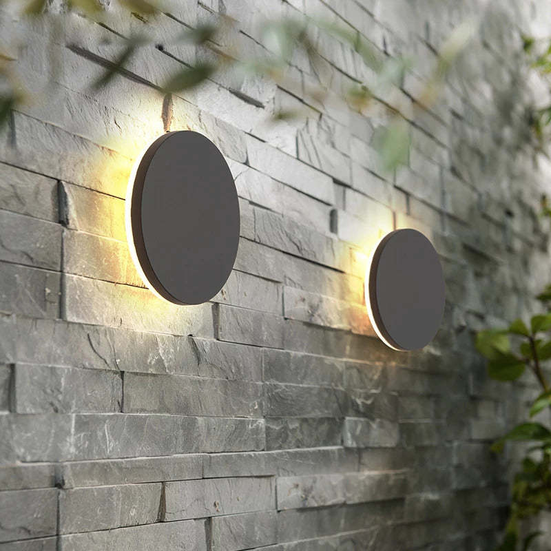 Ray Minimalista Moderno Redondo/Cuadrado Metal LED Aplique de Pared — imagen 1 | Aura Lighting