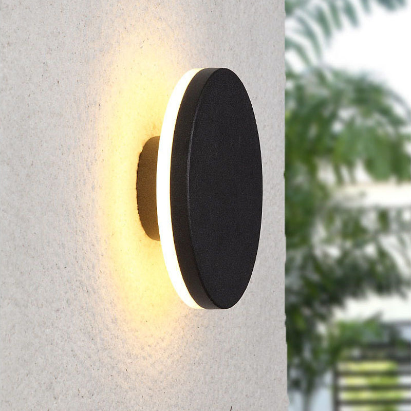 Ray Minimalista Moderno Redondo/Cuadrado Metal LED Aplique de Pared — imagen 10 | Aura Lighting