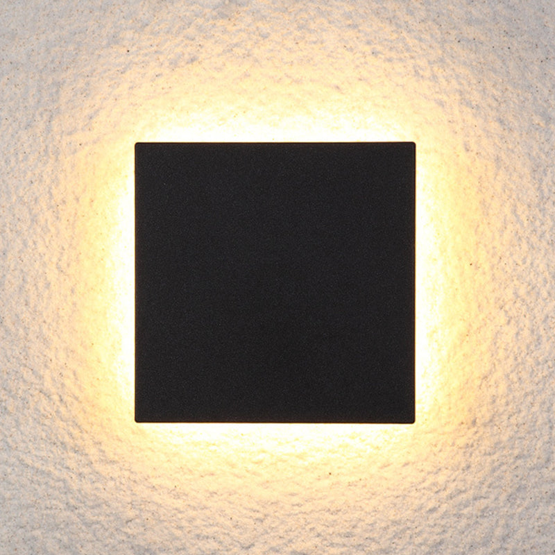 Ray Minimalista Moderno Redondo/Cuadrado Metal LED Aplique de Pared — imagen 12 | Aura Lighting
