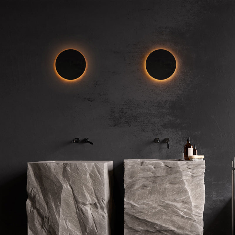 Ray Minimalista Moderno Redondo/Cuadrado Metal LED Aplique de Pared — imagen 3 | Aura Lighting