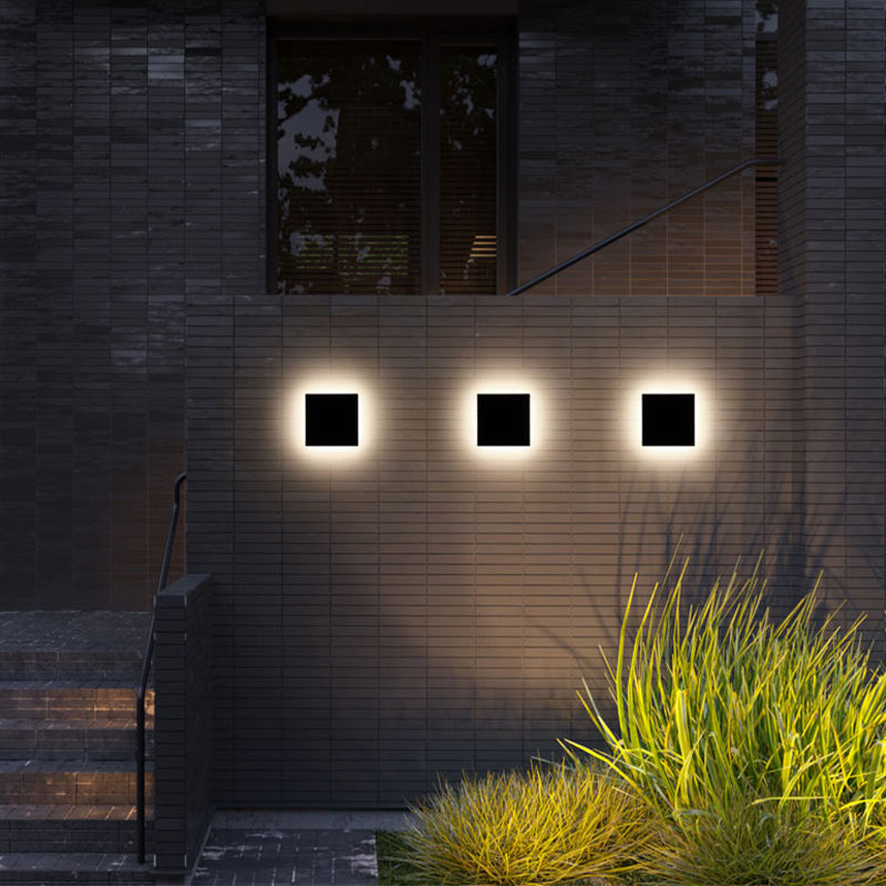 Ray Minimalista Moderno Redondo/Cuadrado Metal LED Aplique de Pared — imagen 6 | Aura Lighting
