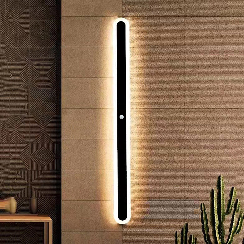 Ray Minimalista Ovalado Lineal Aplique de Pared Exterior — imagen 12 | Aura Lighting