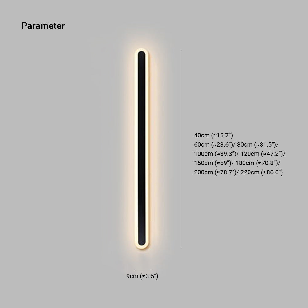 Ray Minimalista Ovalado Lineal Aplique de Pared Exterior — imagen 4 | Aura Lighting