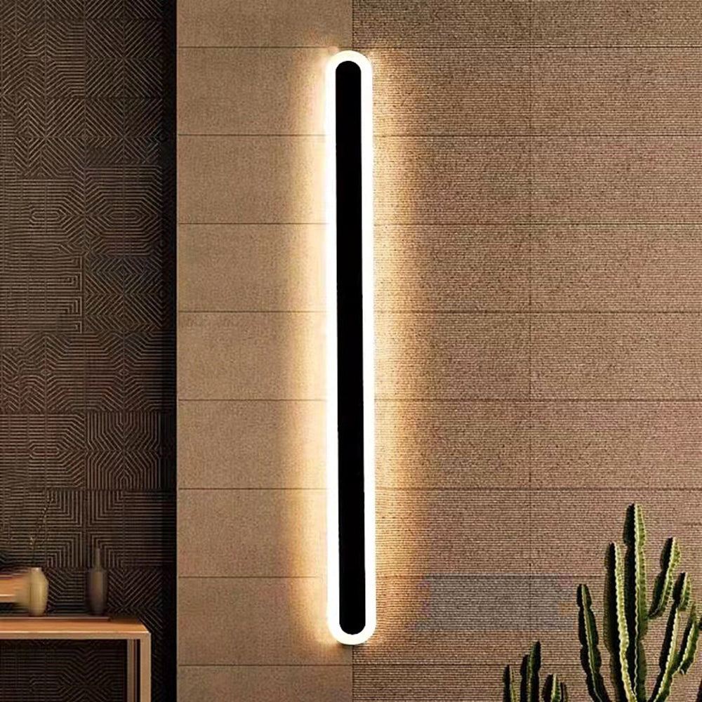 Ray Minimalista Ovalado Lineal Aplique de Pared Exterior — imagen 7 | Aura Lighting