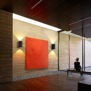 Ray Minimalista Rectangular Metal/Vidrio Aplique de Pared Negro — imagen 15 | Aura Lighting