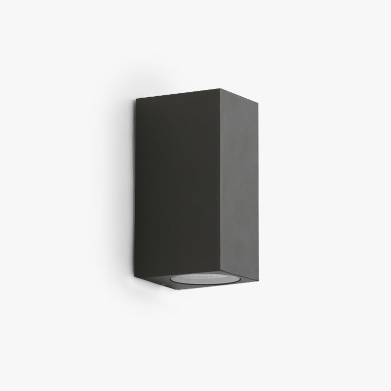 Ray Minimalista Rectangular Metal/Vidrio Aplique de Pared Negro — imagen 1 | Aura Lighting