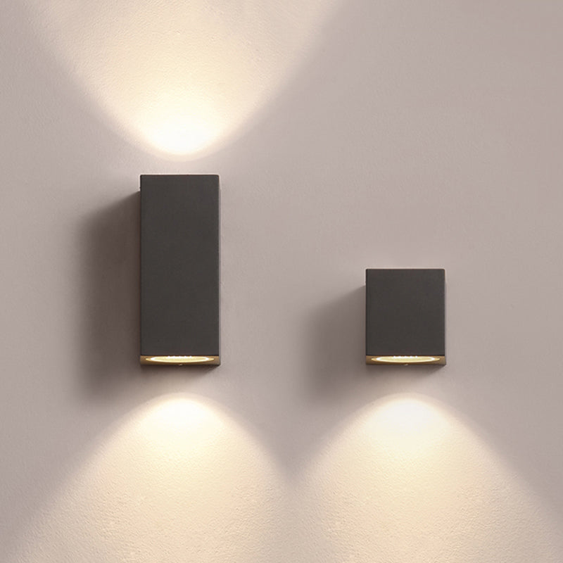 Ray Minimalista Rectangular Metal/Vidrio Aplique de Pared Negro — imagen 5 | Aura Lighting