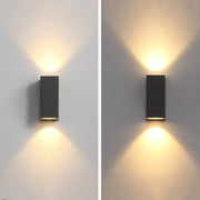 Ray Minimalista Rectangular Metal/Vidrio Aplique de Pared Negro — imagen 6 | Aura Lighting