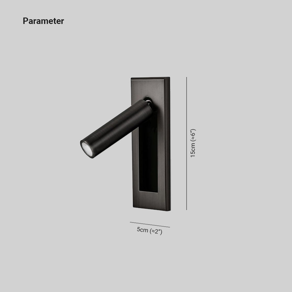 Ray Moderno LED Linterna de Pared Negro/Plata/Oro/Níquel Salón/Dormitorio Metal 15CM Largo — imagen 4 | Aura Lighting